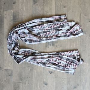 Plaid Men's Scarf - Black, White, Red